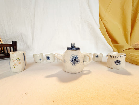 Handcrafted Ceramic Tea Set for Kids – Real Practical Life Learning Toy