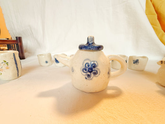 Handcrafted Ceramic Tea Set for Kids – Real Practical Life Learning Toy