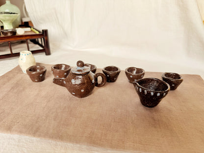 Handcrafted Ceramic Tea Set for Kids – Real Practical Life Learning Toy