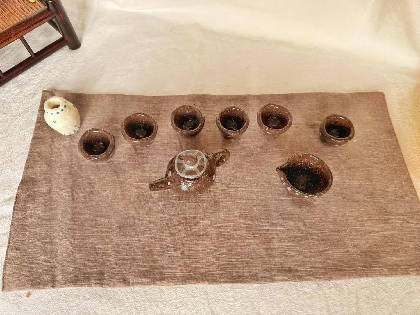 Handcrafted Ceramic Tea Set for Kids – Real Practical Life Learning Toy