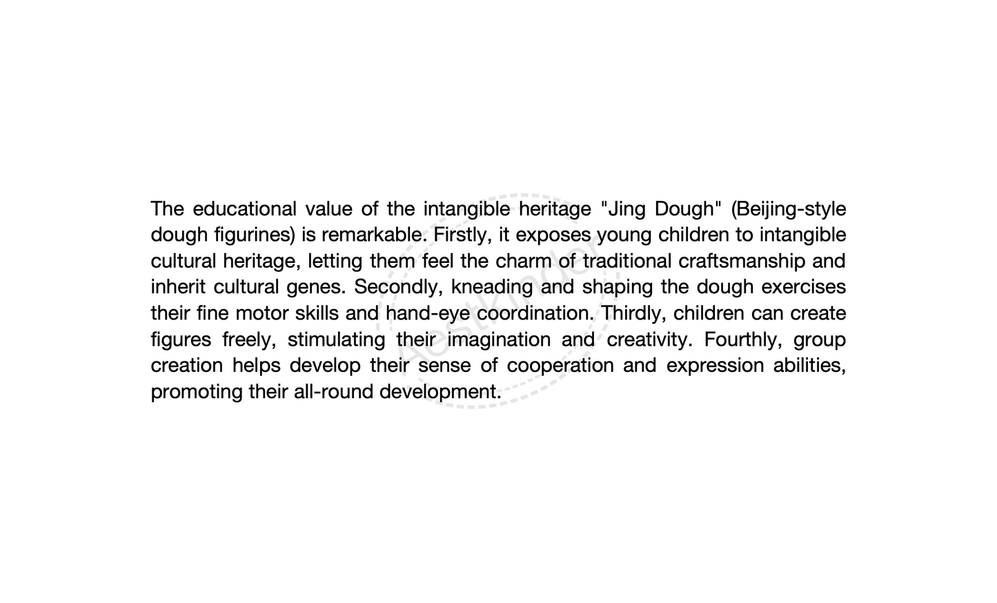 Art Area—Chinese Intangible Culture Heritage Clay